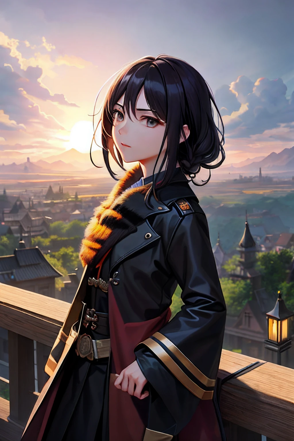 He watched as the darkness of the evening gradually enveloped the Gru Valley,The darkness is getting thicker,Gradually erase the contours of things。