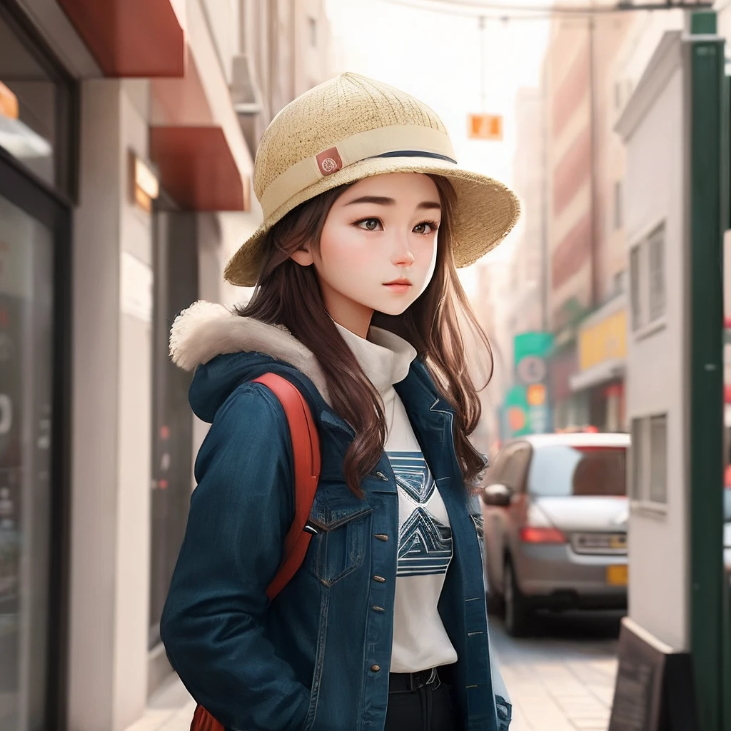 Girl wears hat quadratic