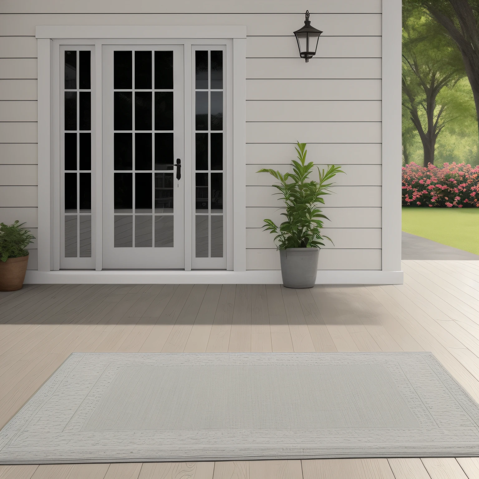 On the porch of the house, detailed wide shot, perfeitamente detalhada, hammershøi, Full of detail, wide establishing shot, Realistic depiction, hyper realisitc, advertisement picture, looks realistic, “hyper realistic, a wide full shot, true realistic image, with backdrop of natural light, Beautiful image, inspired by William Home Lizars