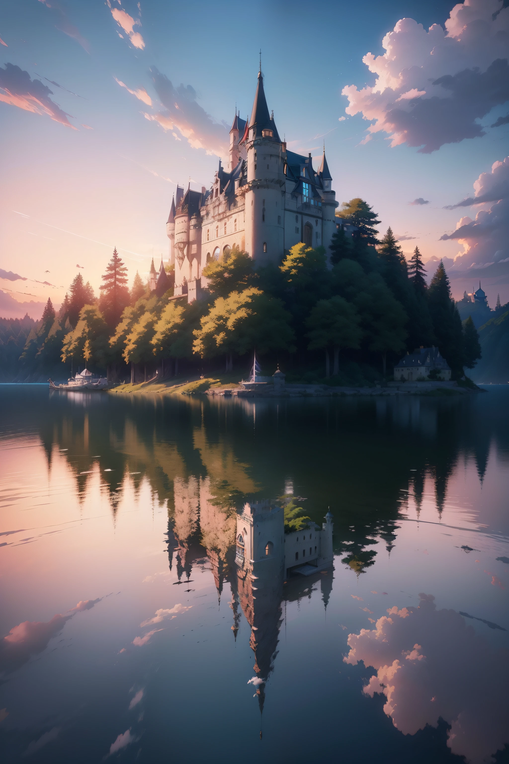 Stylish scene with uninhabited island castle and beautiful sky。by makoto shinkai, anime art wallpaper 4k, anime art wallpaper 4k, Anime art wallpaper 8k, anime wallpaper 4k, anime wallpaper 4k, 4K Anime Wallpapers, Anime Sky, amazing wallpapers, anime backgrounds, heaven planet in background, Anime Background Art