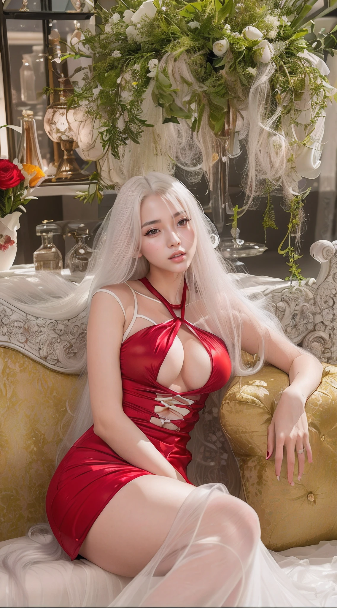 "beautiful and stunning Korean model with a detailed and captivating face"