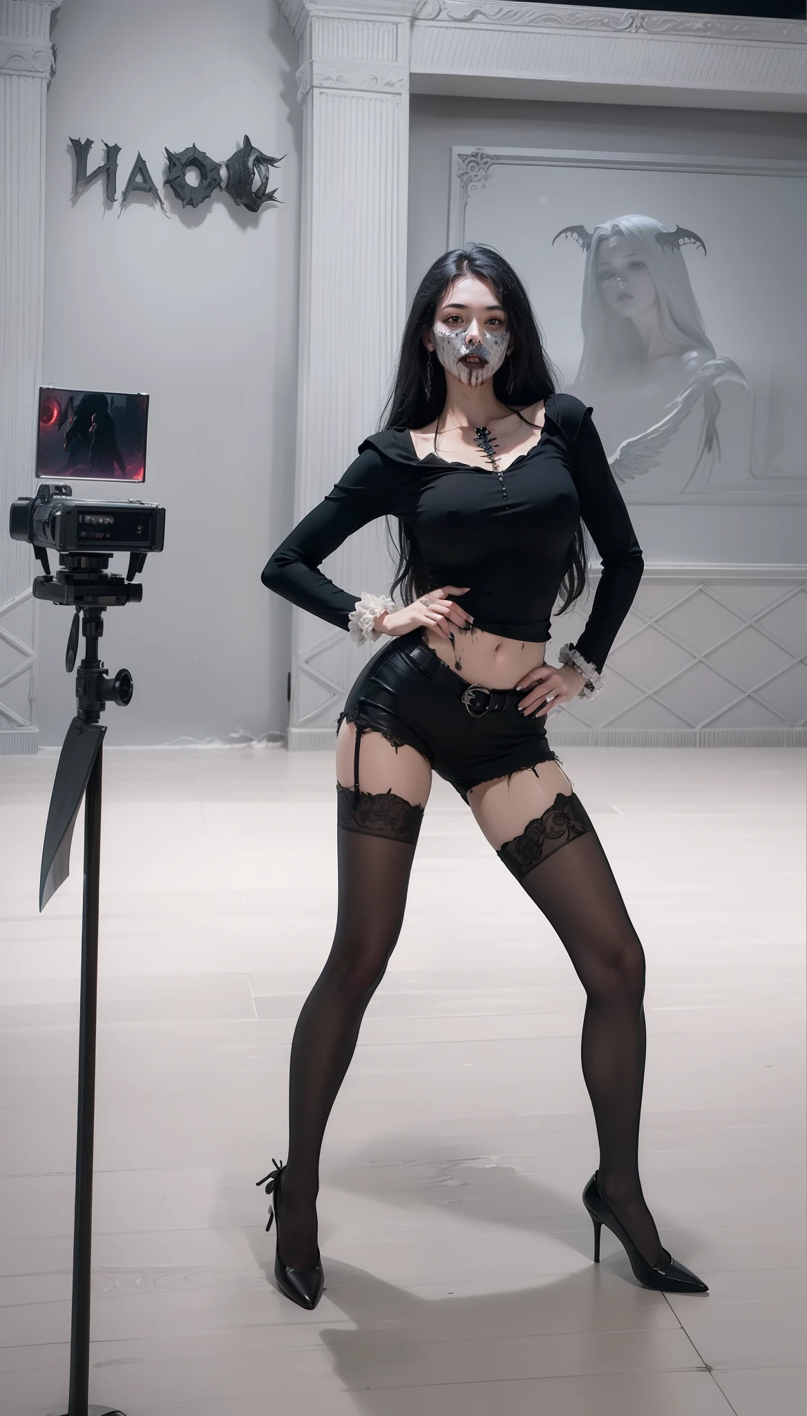 Fine matte paint,Skeleton Dark Angel,Haunted castle with large wings, Fill the drawing table with a knife,terroral,uncanny,horrid,secret terror,tentaculata,grape trees,The eye,uncanny valley effect teeth,all fours,Critters,Blood Moon,Sexy beauty,8K,Blu-ray quality,