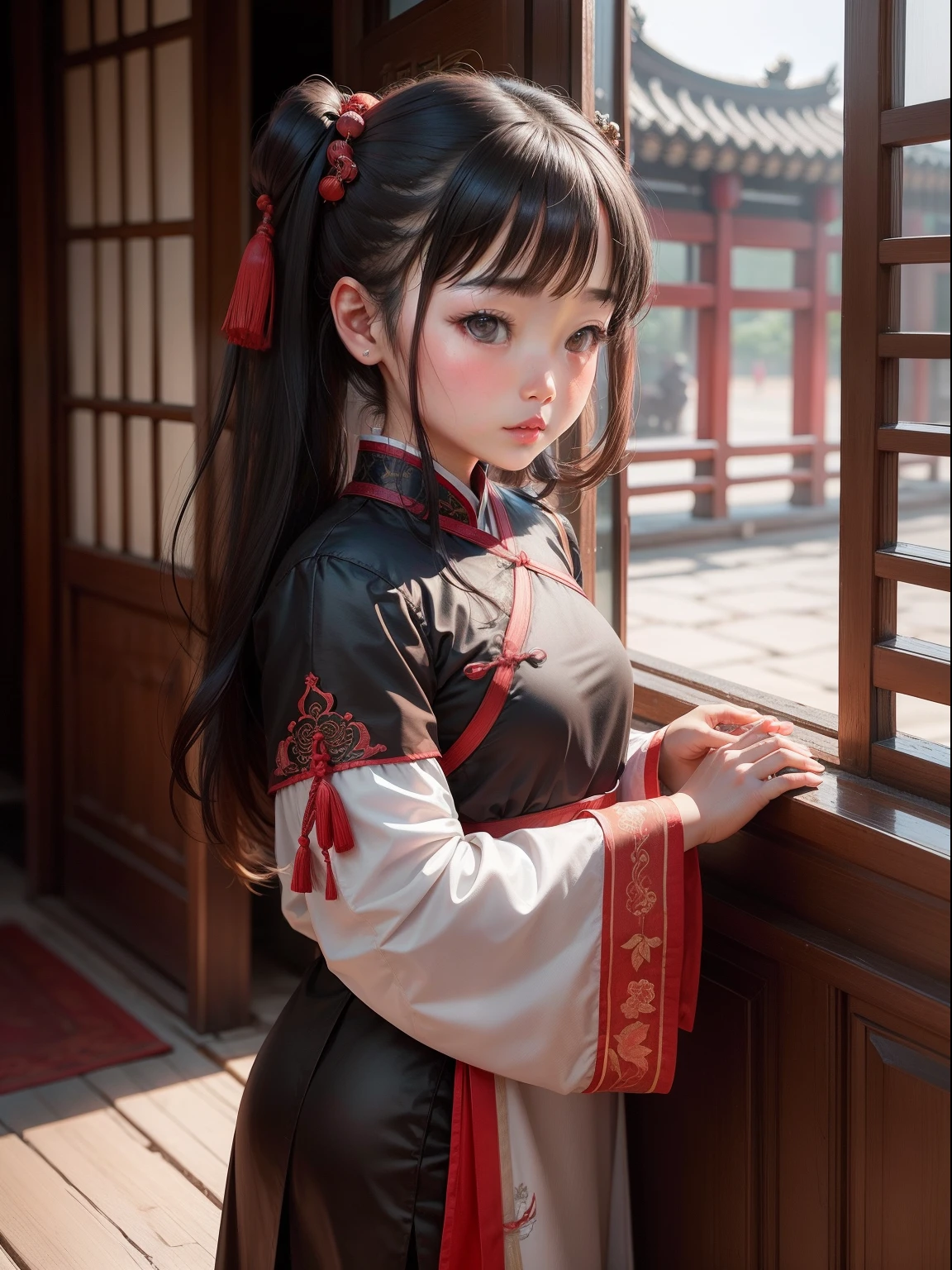 a girl, China, ancient, traditional