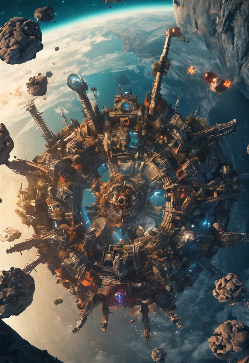 ridiculous resolution, high resolution, (masterpiece:1.4), super detailed, 1boy, seen from above, space, floating, --v 6