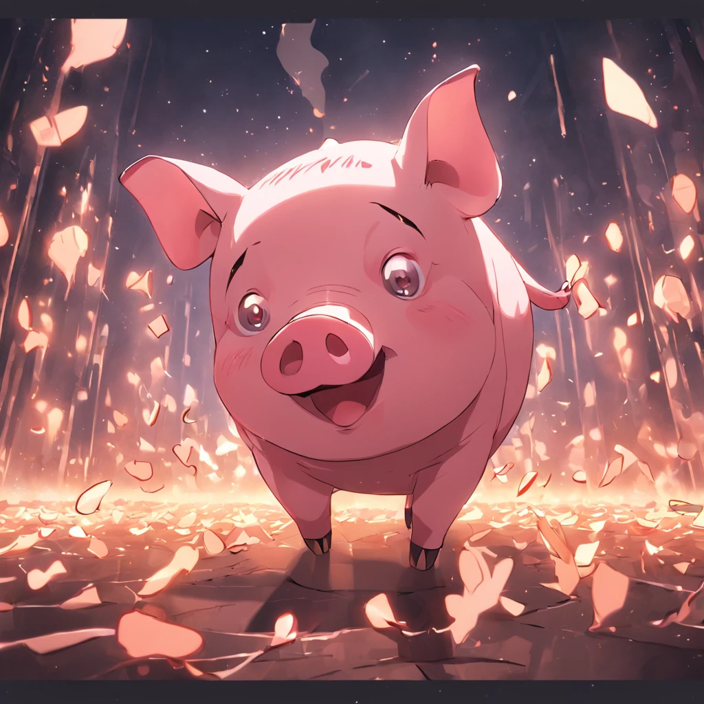 Draw 8 cartoon pigs,3D style,blender,adolable