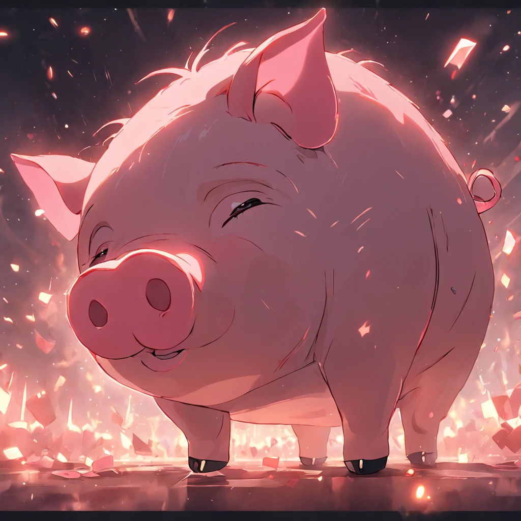 Draw 8 cartoon pigs,3D style,blender,adolable