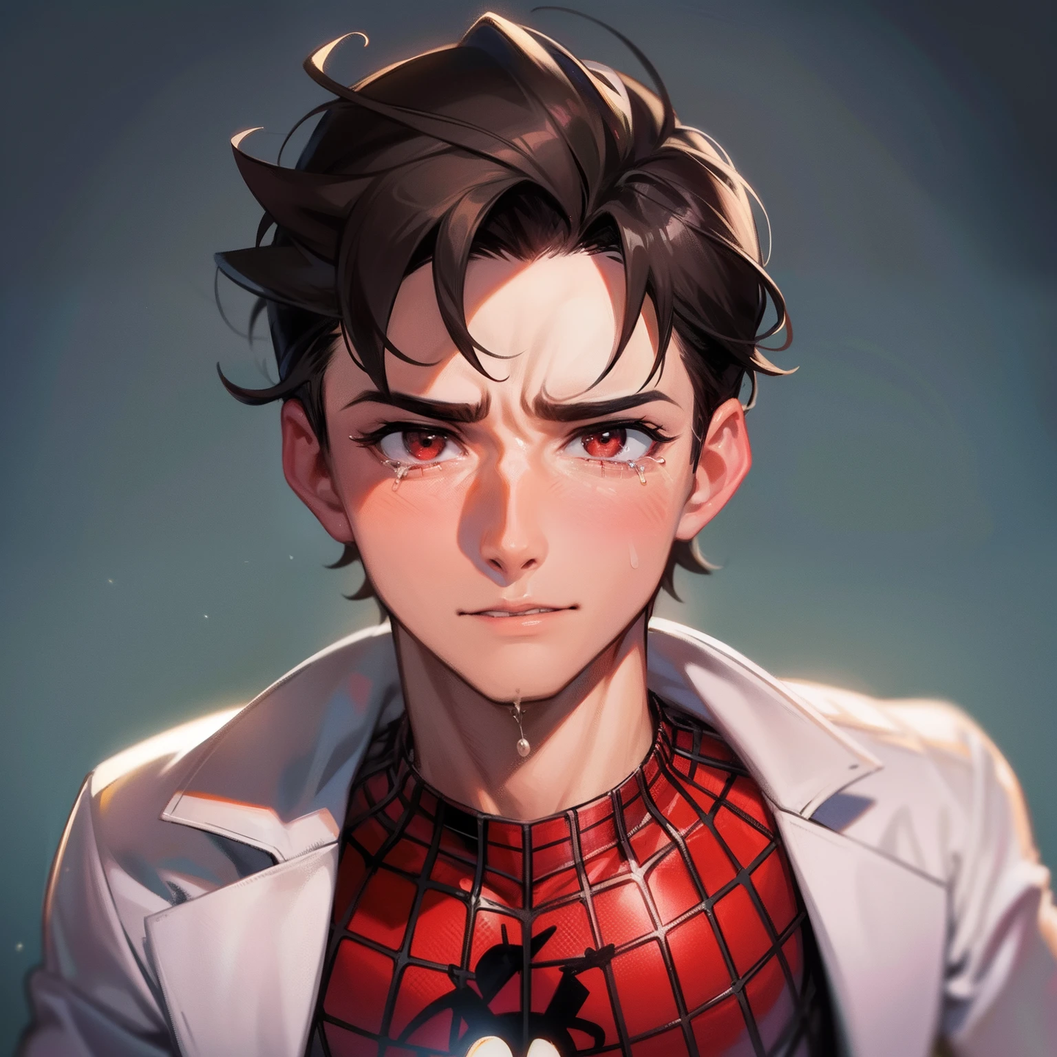 chico malo peter parker llorando