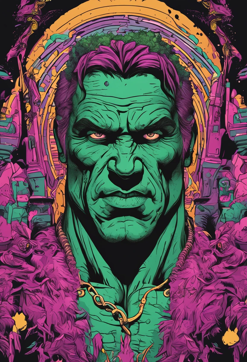 The incredible Hulk, TM Ninja, intricate face details, Poster style, pictogram, Vibrant, colorful, vectorstyle, Digital art, 4K, Intricate details, big breasts enchanting, Professional manufacturing, Beautiful vector illustration, 12k resolution, 。.3D, All characters in detailed full body, Highly detailed, vibrant, Ultra high quality, hyper photorealism, Photorealism, rendering by octane]