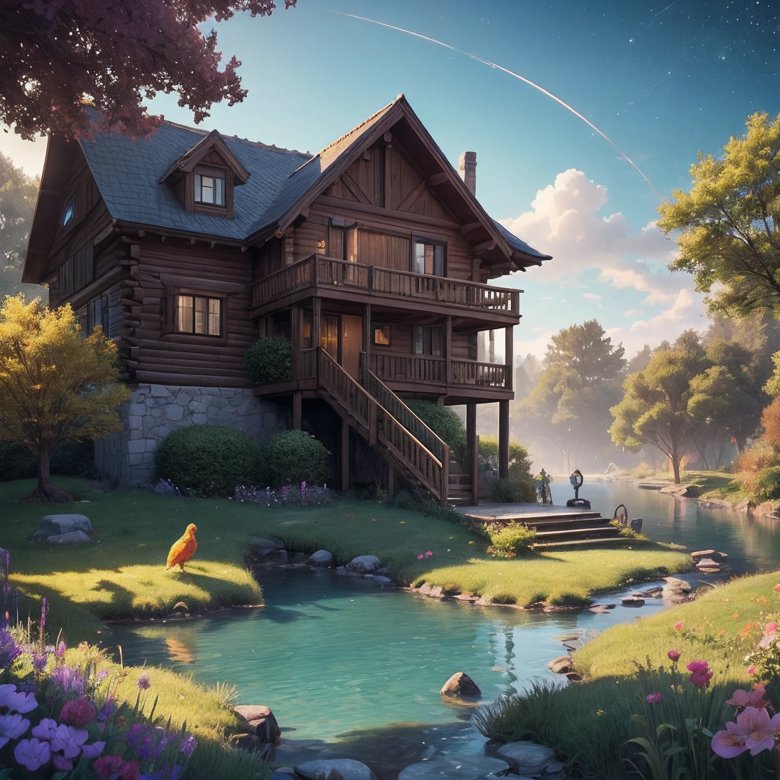 Welcome to《My World》of the world，Its charming and simple pixel vibe. When you step into this world, You will be captivated by the colorful scenery of pixel blocks，Form your surroundings.

Clear blue skies dot the sky, Soft white clouds drift gently in the distance. The sun illuminates the earth and trees with warm colors, Create a comfortable and peaceful atmosphere.

When the sun starts to set, The sky turns beautiful orange and purple hues. Sparkling pixel stars began to appear one after the other, Add charm to the night sky.

You walk in a pixelated field, Surrounded by fascinating creatures，These creatures may seem simple，But it exudes its own unique charm. Some pixelated wolves are playing, When pixel birds chirp happily in nearby trees.

Occasionally, You hear the gentle sound of running water, Indicates that there is a river or lake not far from where you stand. You will feel the urge to explore and take a closer look at the natural wonders around you.

With a bunch of simple blocks, You can build an inconspicuous and charming pixel home. Maybe a wooden house in the middle of the forest or a log cabin on the top of a hill. The choice is limited only by your imagination.

In this simple pixel atmosphere, You can find it in《My World》Experience peace and wonder in every corner of the world. You don't need complex graphics to feel the fun and creativity of adventure. Show on the《My World》Enjoy the magic of the pixel world in the game!