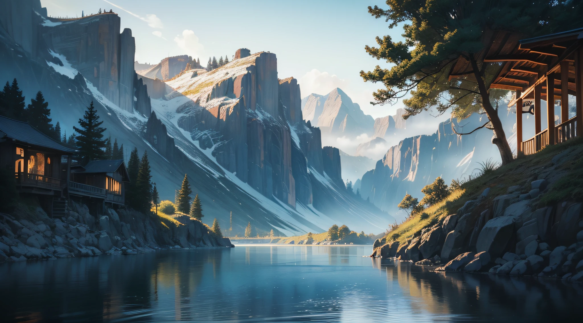 travel vibes daytime scenic view, ultra hd, realistic, vivid colors, highly detailed, UHD drawing, pen and ink, perfect composition, beautiful detailed intricate insanely detailed octane render trending on artstation, 8k artistic photography, photorealistic concept art, soft natural volumetric cinematic perfect light