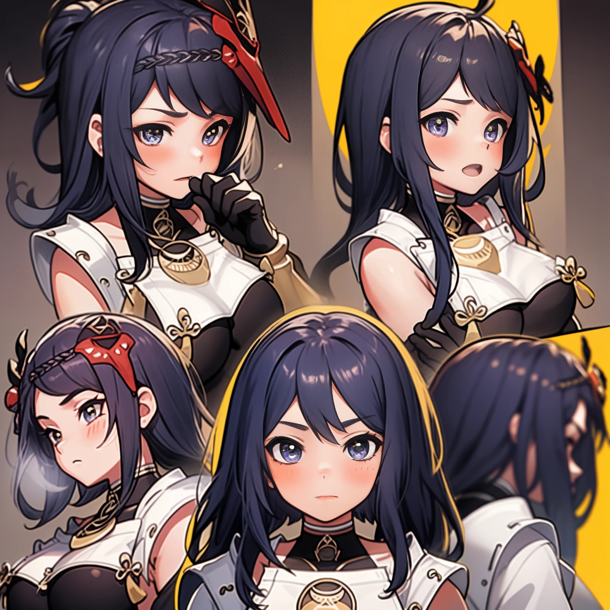 1 Cute Girl，9 tables，9 poses and expressions，Different emotions，10