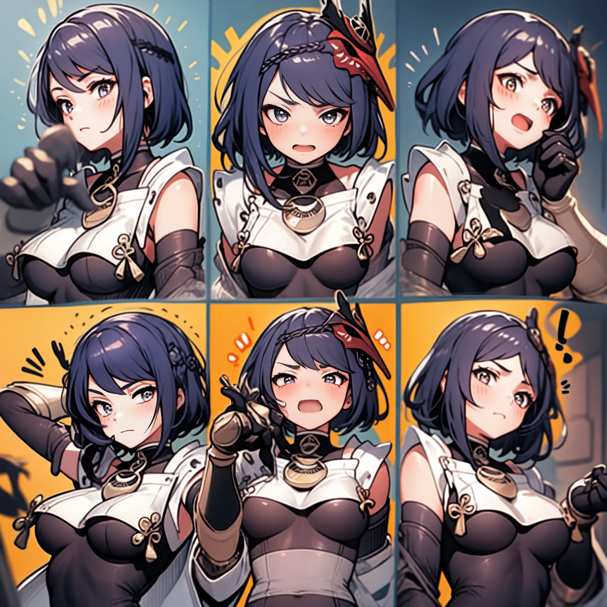 1 Cute Girl,9 tables,9 poses and expressions,Different emotions,10