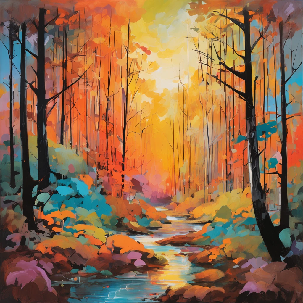 Intricate painting details of Japanese forests, By range Murata, galaxy in background, Clouds, vivd colour, High contrast, Mountain, vector line art, orange highlights, trending in pixiv, anime concept art, Stick, Mattire, high high quality, Edge to edge, Sanskrit