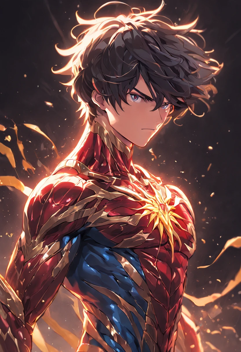 (dark shot:1.4), 80mm, 1boy, agni, black hair, closed mouth, fire, looking at viewer, male focus, muscular, no humans,, solo, (star:1.3) (sky), topless male, <lora:agni:0.55> , soft light, sharp, exposure blend, medium shot, bokeh, (hdr:1.4), high contrast, (cinematic, teal and orange:0.85), (muted colors, dim colors, soothing tones:1.3), low saturation, (hyperdetailed:1.2), (noir:0.4), by rutkowski, by Android Jones, [by Ismail Inceoglu :: 0.3], detailed, (intricate details:0.9), (hdr, hyperdetailed:1.2)
