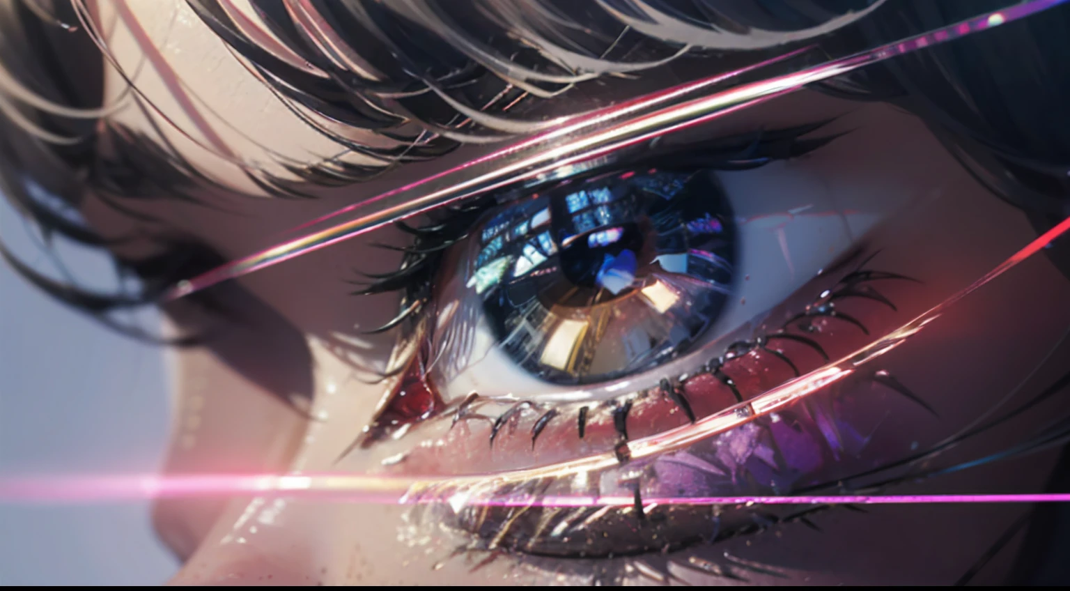 ((Best quality)), ((masterpiece)), (detailed:1.4), 3D, Ayanami Rei,HDR (High Dynamic Range),Ray Tracing,NVIDIA RTX,Super-Resolution,Unreal 5,Subsurface scattering,PBR Texturing,Post-processing,Anisotropic Filtering,Depth-of-field,Maximum clarity and sharpness,Multi-layered textures,Albedo and Specular maps,Surface shading,Accurate simulation of light-material interaction,Perfect proportions,Octane Render,Two-tone lighting,Wide aperture,Low ISO,White balance,Rule of thirds,8K RAW,