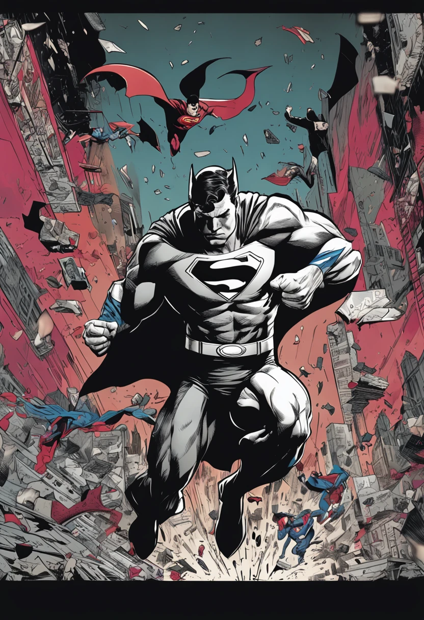 (superman punching batman in the face)