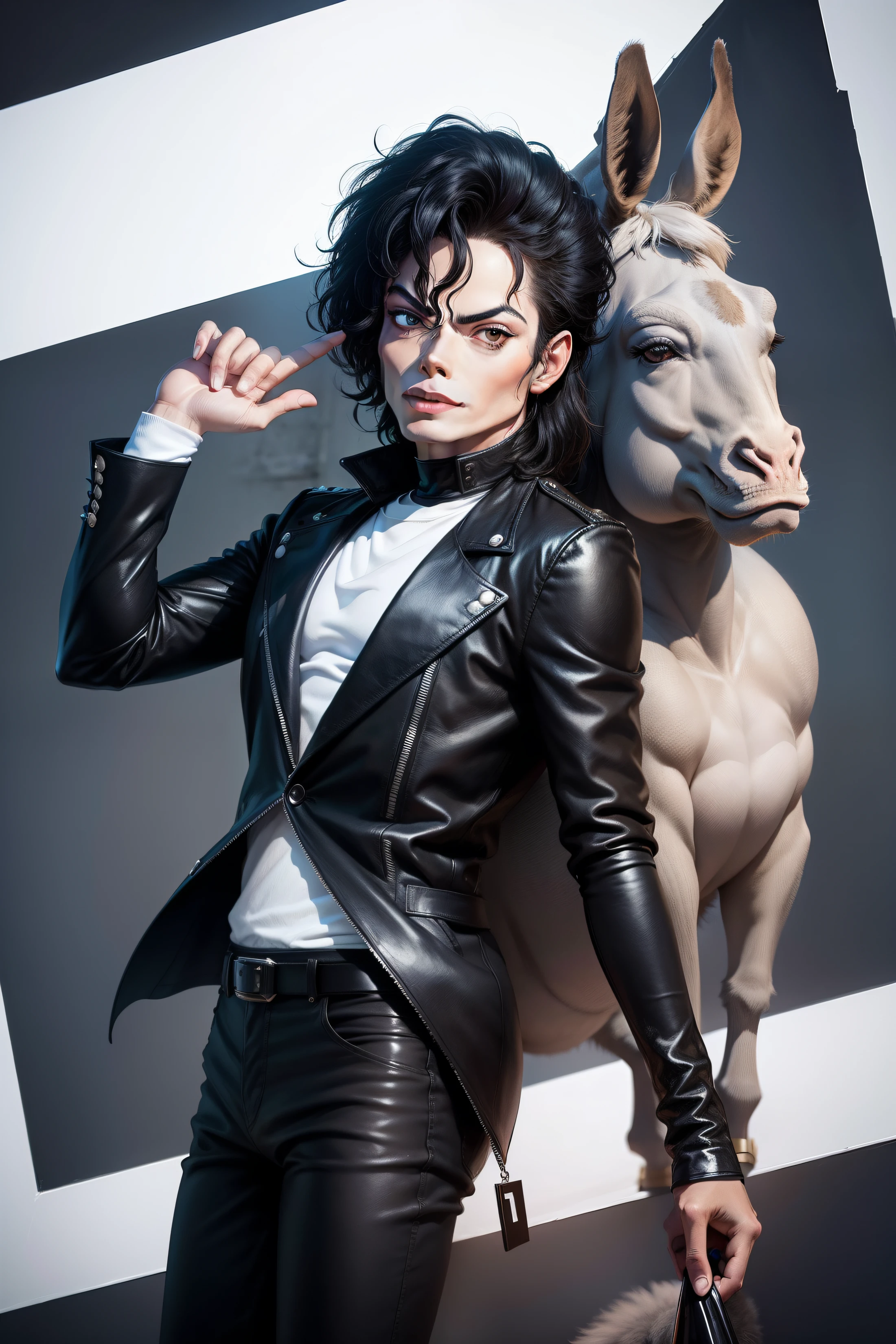 Michael jackson,donkey,Cartoon square avatar,Funny
