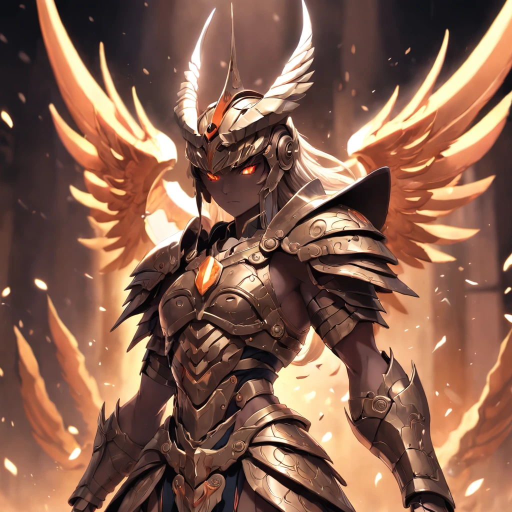 "Envision a formidable and majestic 3D humanoid Ares warrior adorned in intricate armor, exuding power and dominance."