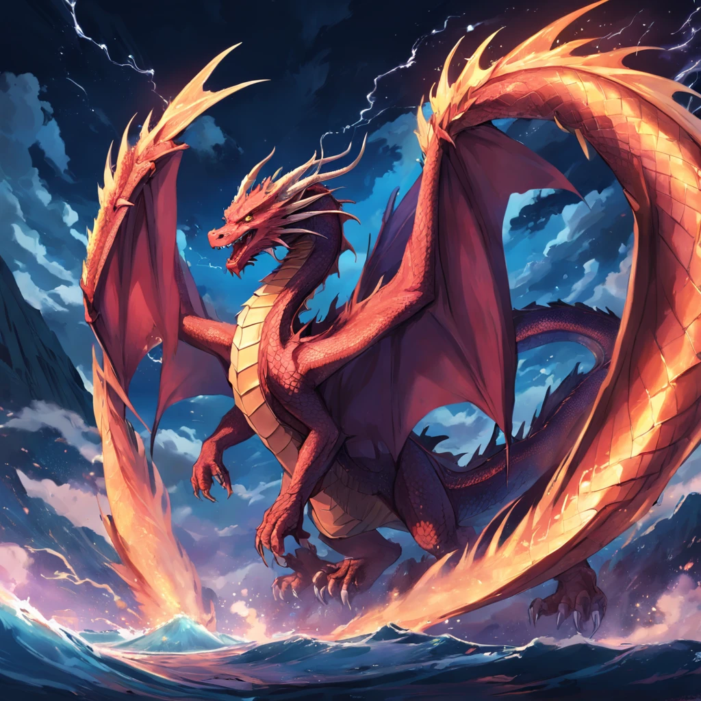 <lora:fire_xl:0.5> firemode, fantasy fiery and water butterflies flying near an earth dragon sitting on a cloud ((masterpiece)) ((best quality)), <lora:add-detail-xl:0.25> <lora:add_details_xl:0.25> <lora:detailed_notrigger:0.25> <lora:More_interesting_backgrounds:1> ibg, highiest texture resolution, vivid colors, stunning composition, intricated details, sharp focus, zPDXL <lora:water_xl:0.35> watermode <lora:air_xl:0.25> airmode <lora:earth_xl:0.25> earthmode <lora:OverallDetailXL:0.4> OverallDetailXL, hyperrealistic, ultra realistic, photorealistic, 32k, soft lighting, digital drawing, concept art, water splashes