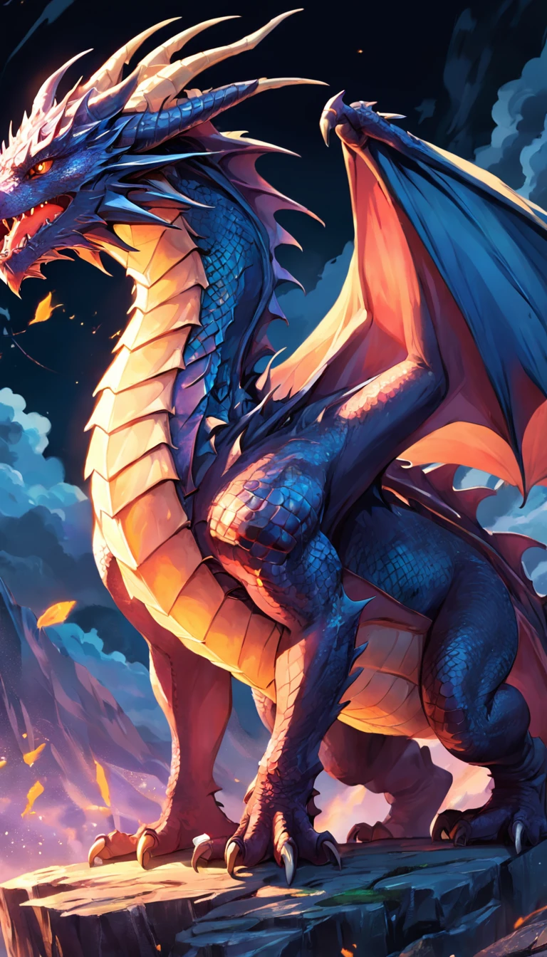 Draw 4 dragons，3D style