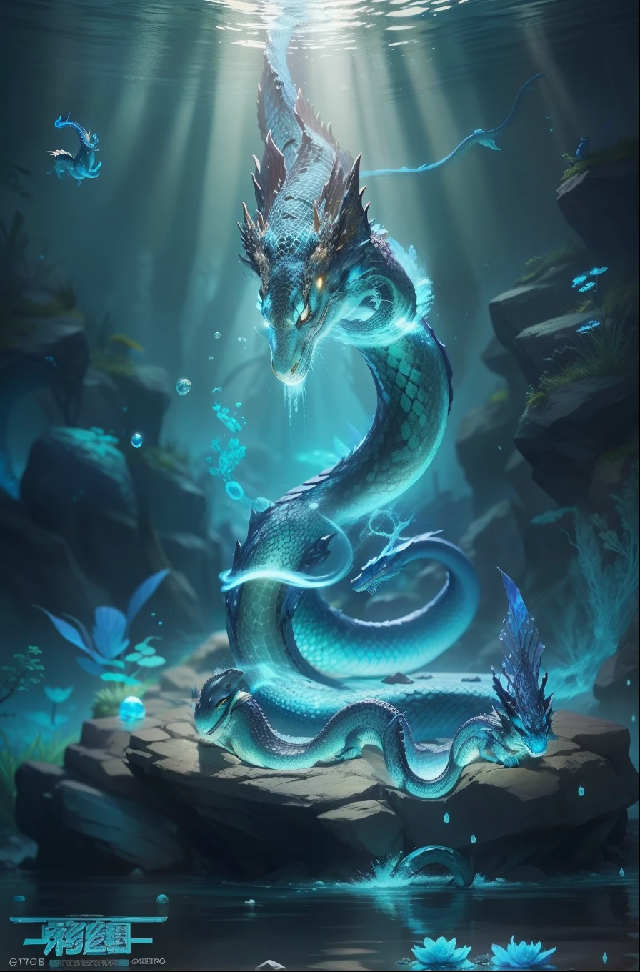 Blue otter sitting on underwater rocks.., , Serpent-Tirr, snake, serpentine water monster, blue dragon, Blue Desinn, cyan chinese dragon fantasy, dmt god, Mythical Creatures, blue scaled dragon, water dragon, Sea Naga, The snake has very mysterious wings....., Ethereal eel, Naga-Hakash