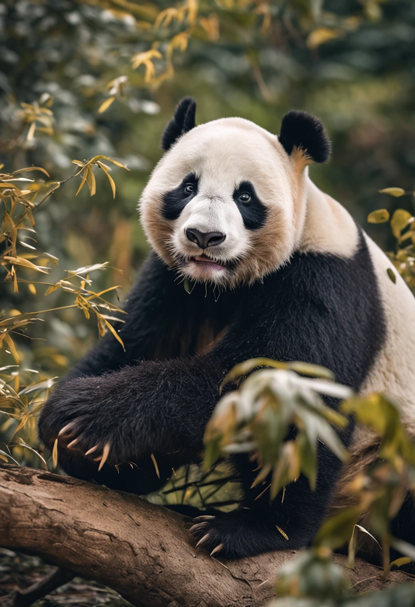 giant panda,facial closeups,Look to the lens,tmasterpiece,best qualtiy,8K