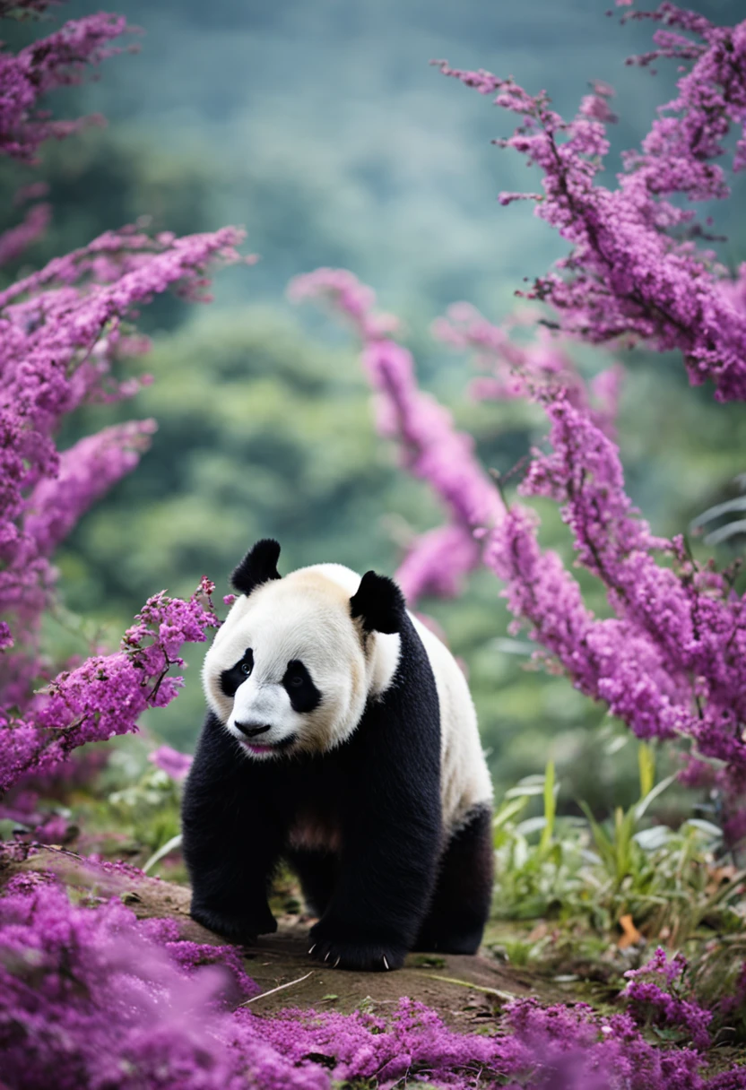 giant panda,facial closeups,Look to the lens,tmasterpiece,best qualtiy,8K
