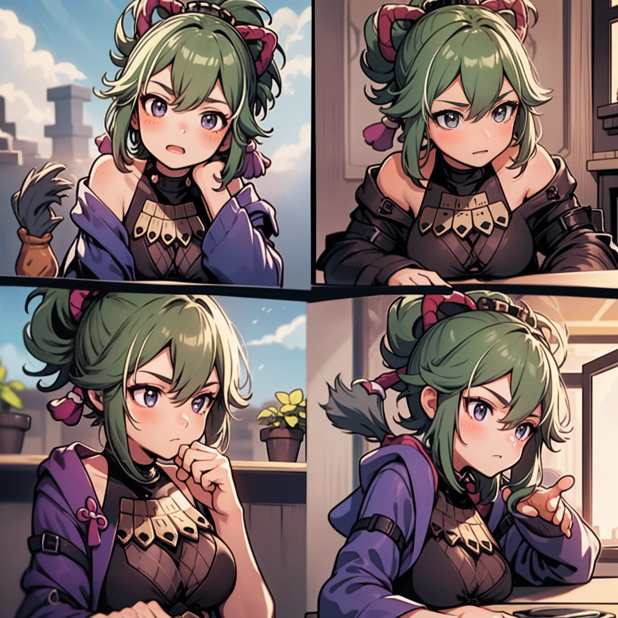 1 Cute Girl，9 tables，9 poses and expressions，Different emotions，10