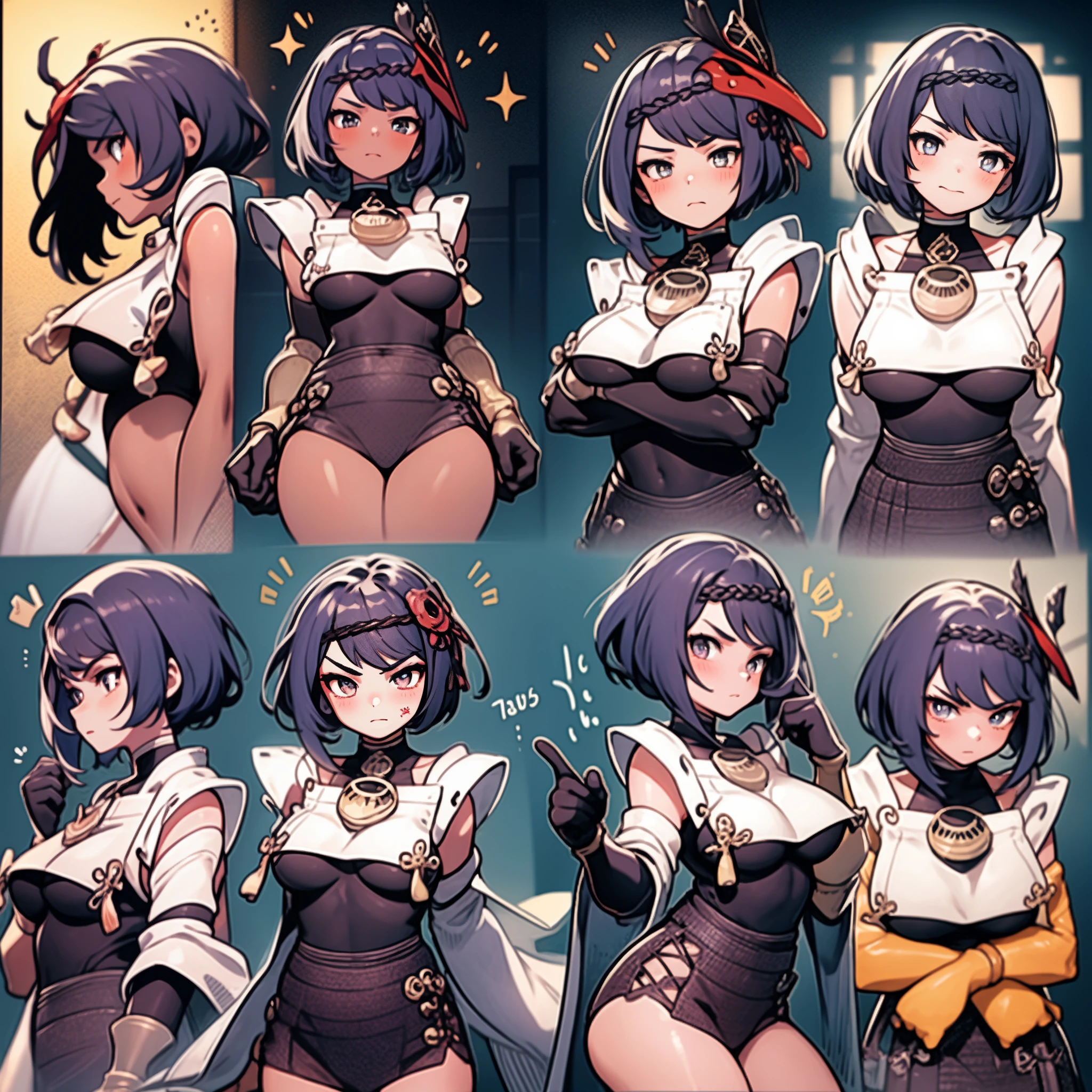1 Cute Girl,9 tables,9 poses and expressions,Different emotions,10