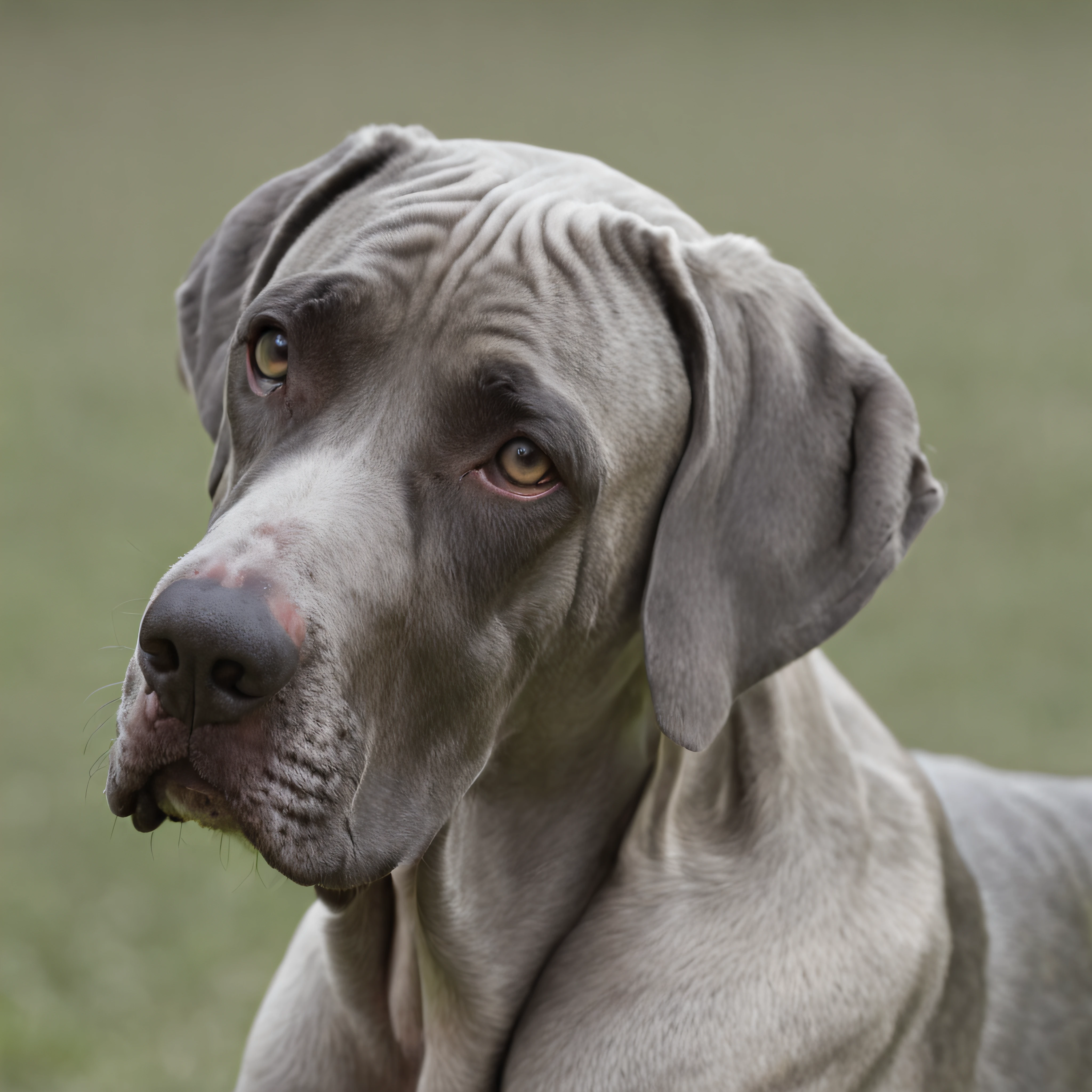 "Majestic female Great Dane random color on a plain"