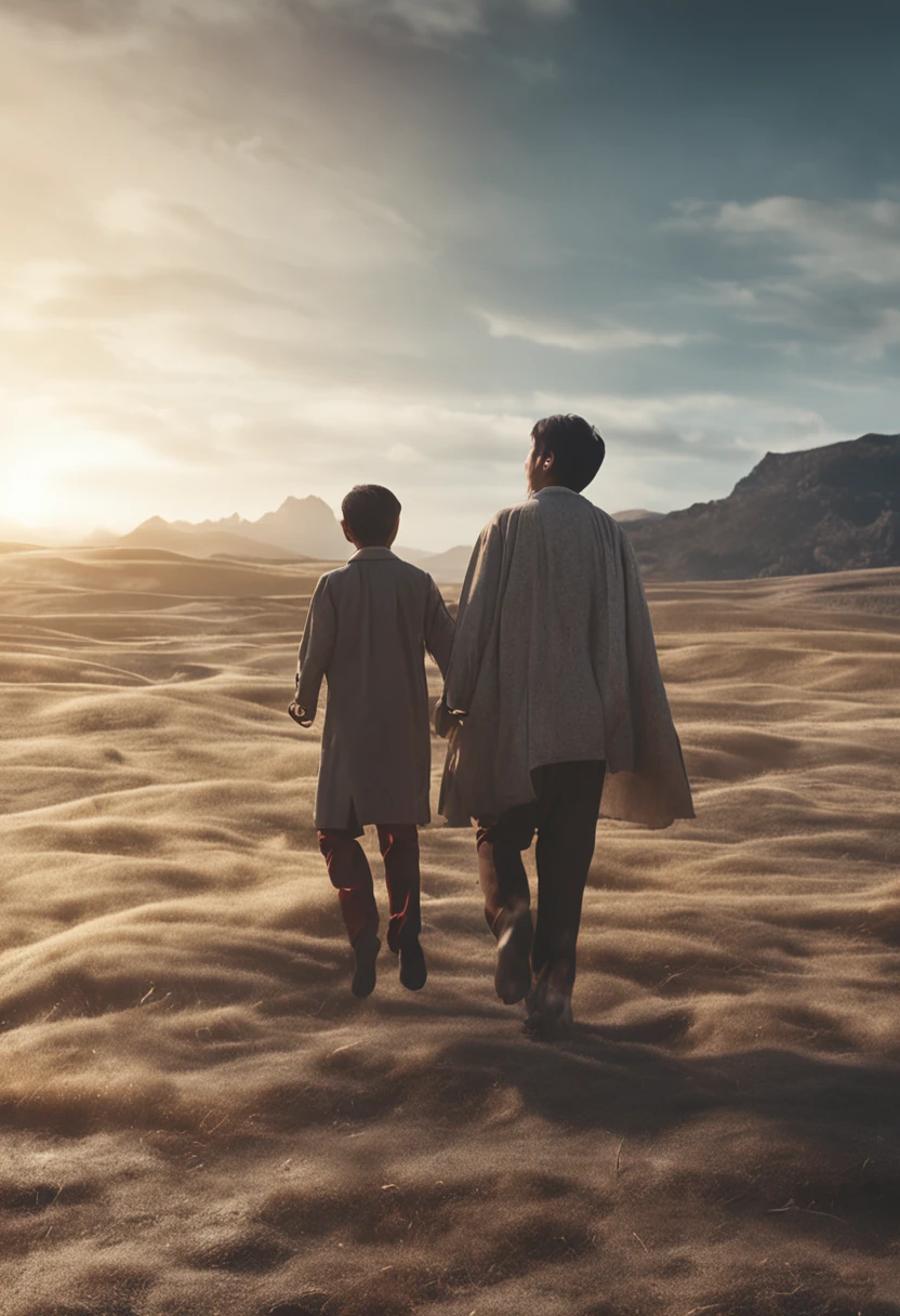 masterpiece、top-quality、Movie stills、1male people、云、floating in sky、a closeup、发光、Happiness、Warm and soft lighting、the setting sun、(Spark:0.7)、kagami_hayato