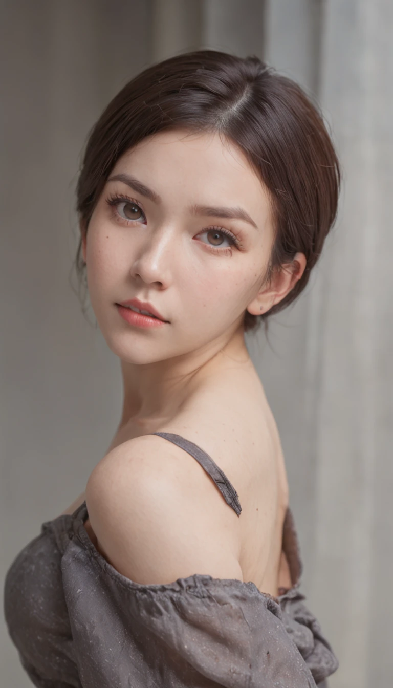 (((medium hair))), best quality, 8K, HDR, highres, absurdres:1.2, blurry background, bokeh:1.2, Photography, (RAW photo:1.2), (photorealistic:1.4), (masterpiece:1.3), (intricate details:1.2), 1girl, solo, japanese girl, delicate, beautiful detailed, (detailed eyes), (detailed facial features), petite, (((small breasts))), skin tight, (looking_at_viewer), from_front, (skinny), (best quality:1.4), (ultra highres:1.2), cinema light, (extreme detailed illustration), (lipgloss, best quality, ultra highres, depth of field, caustics, Broad lighting, natural shading, 85mm, f/1.4, ISO 200, 1/160s:0.75),1girl, solo,