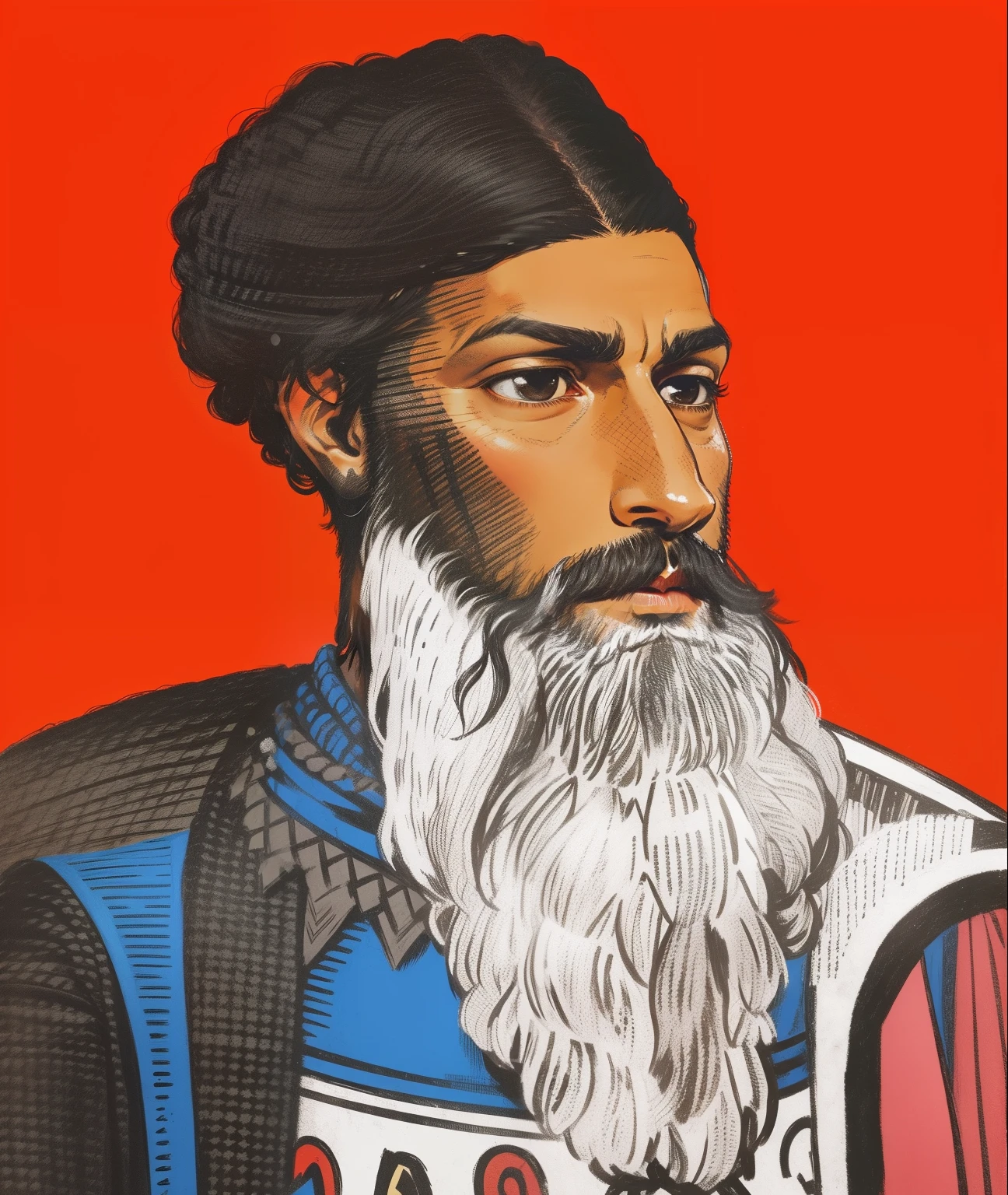 Diogo Lopes de Sequeira, man, age of 35, long black beard, black hair, middle-aged, 16th century, renaissance, age of exploration, Portuguese, navigator element clothes, quiet, knowledgeable, observative, amiable, social, firm, solid,vigilance