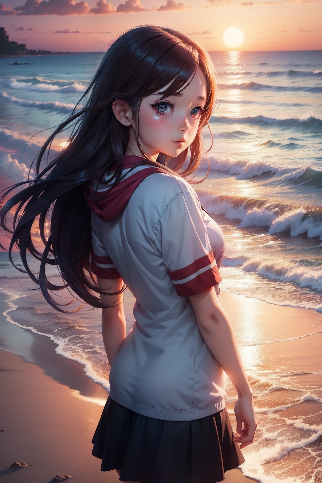Warm smile,There is light in the eyes