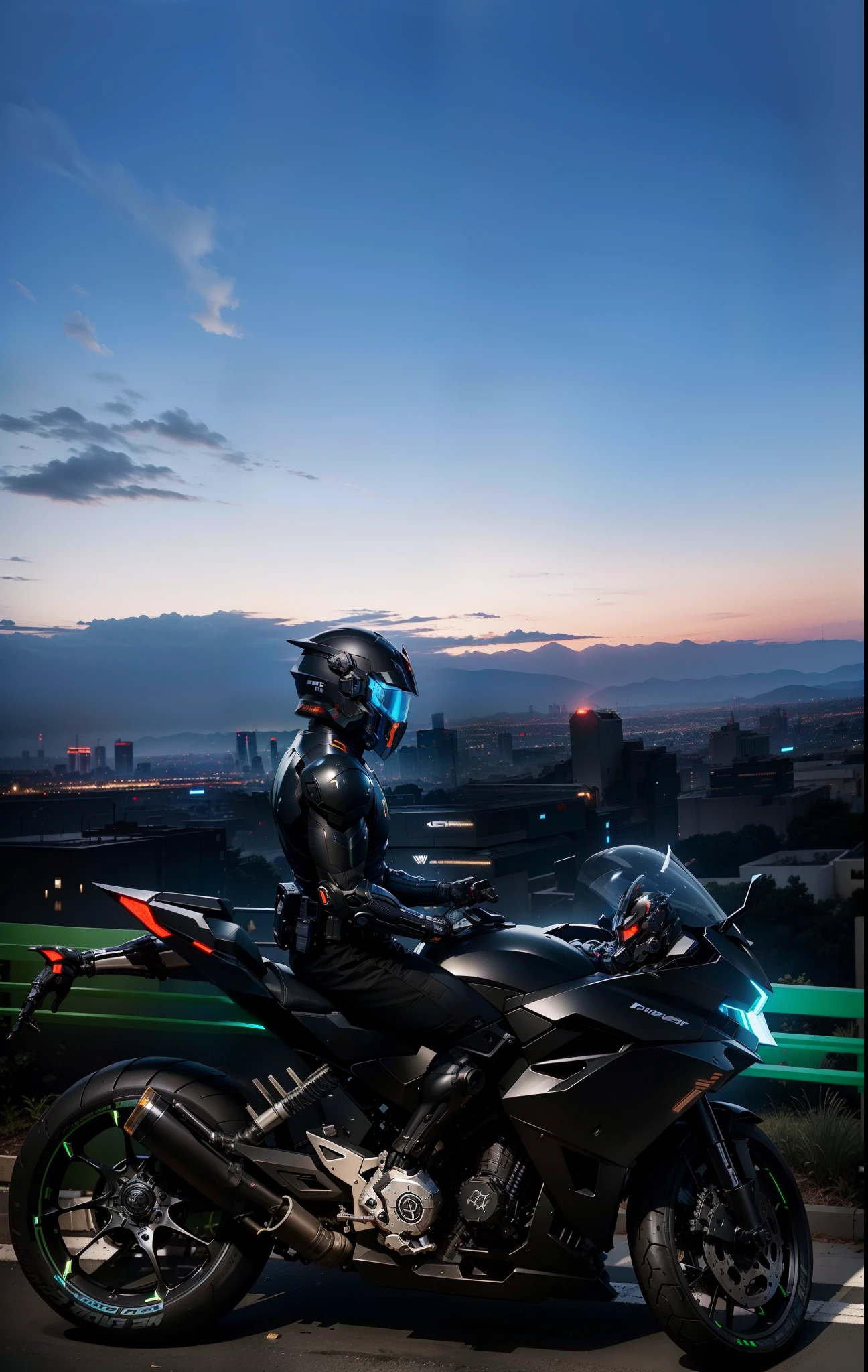 Powerful full-body black mecha cyberpunk male knight,Black tech helmets,Nousr, Biomechanicals, MSHN Robot Man,High-tech helmet,hyper realisitc, Steel, Complex design, insanely details, finely detailled, Extremely clear lines, cinmatic lighting, photograph realistic, A detailed masterpiece
