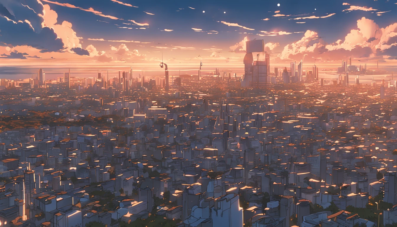by makoto shinkai and ghibli studio, outlined silhouettes, Dramatic Lighting, Highly detailed, Incredible quality, Trending on ArtStation, masutepiece, 8K、nightfall、unmanned