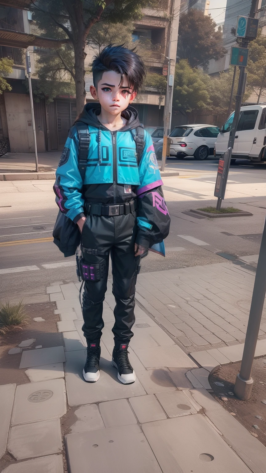 Change background cyberpunk handsome boy, realistic face, 8k, ultra realistic, cute little boy,
Real face, cartoon,