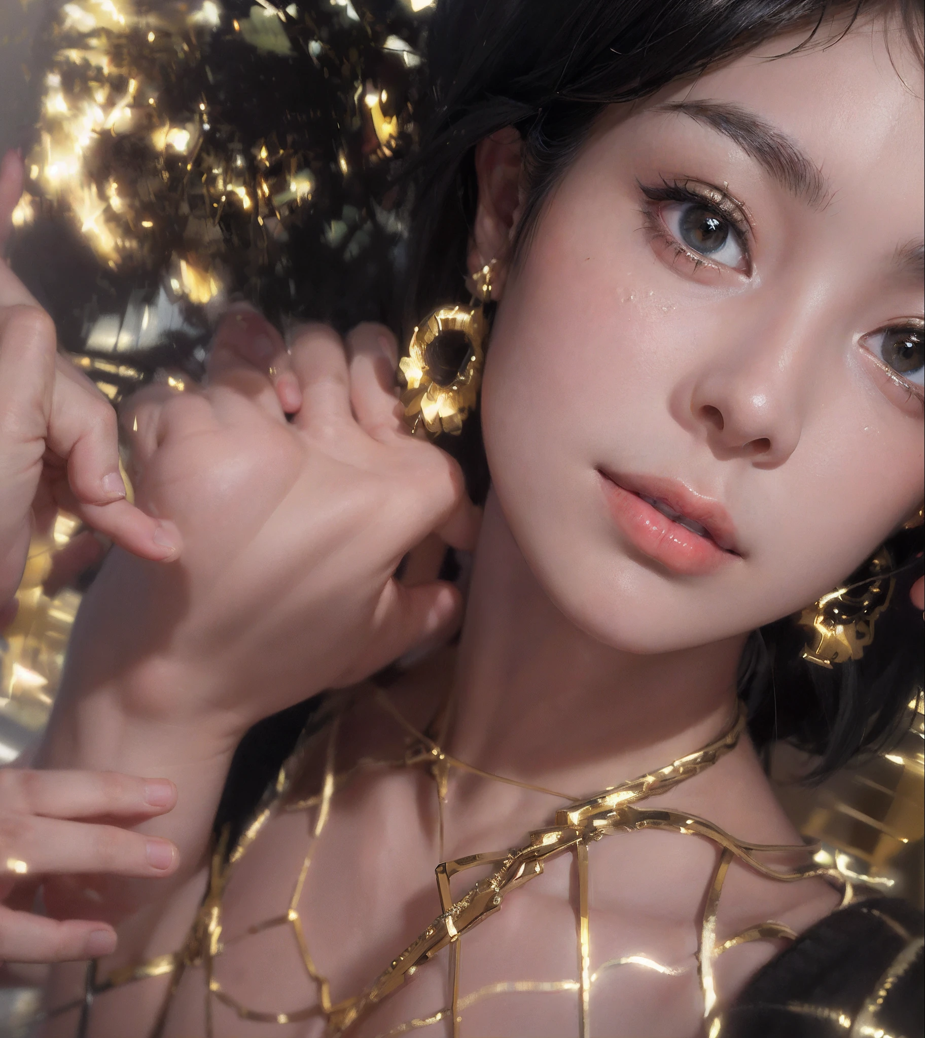 (masterpiece:1.3), (8k, photorealistic, RAW photo, best quality: 1.4), (1girl), beautiful face, (realistic face), (black hair, short hair:1.3), beautiful hairstyle, realistic eyes, beautiful detailed eyes, (realistic skin), beautiful skin, (sweater), absurdres, attractive, ultra high res, ultra realistic, highly detailed, golden ratio