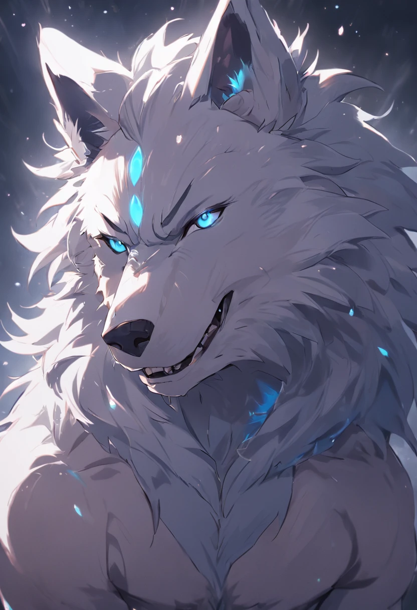4K, high resolution, Best quality, Masterpiece, perfect colors, perfectly shaded, Perfect lighting, posted on e621, (by Chunie), Furry, anthro, Furry art, ((Portrait)), Male wolf, gray wolf, (two-toned fur), hairy bodies, Blue eyes, (Seductive look:1.2), fit body, perfect male figure, Wear men's shorts,Abs,musculature,Detailed fur, Detailed face, Perfect face, (The stands up), Detailed background, ((Bonifasko lighting)), Wolf tail, (Detailed eyes), perfect pupils