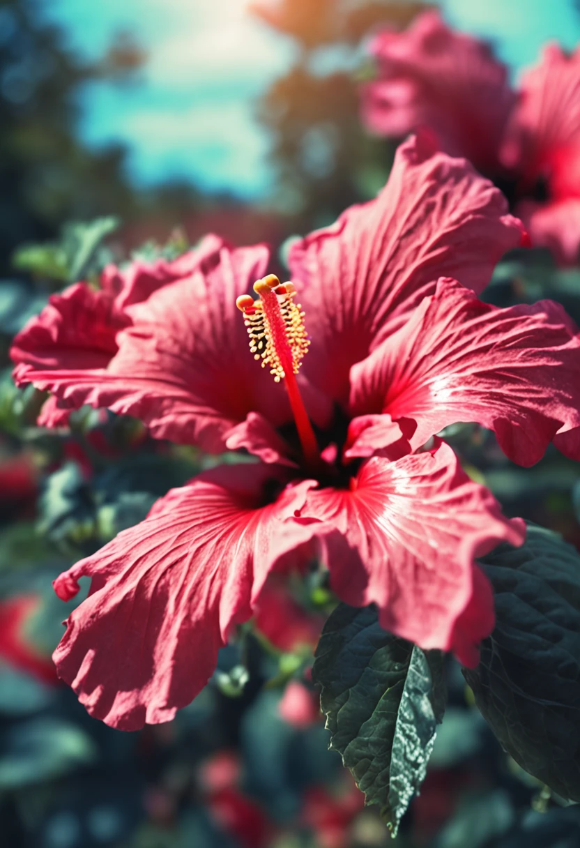 Hibiscus out of the water