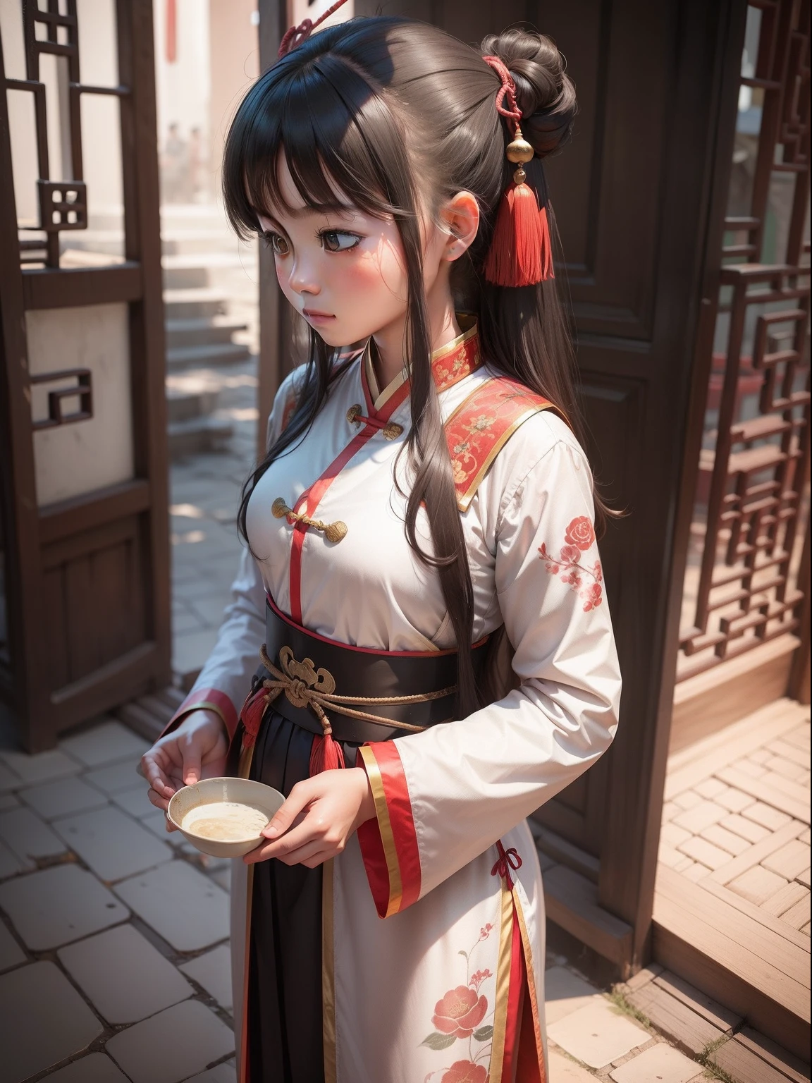 a girl, China, ancient, traditional