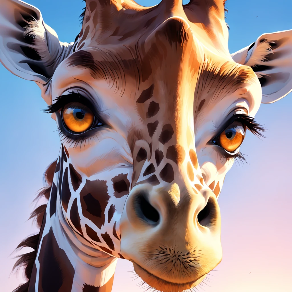 Giraffe eyes, Get some sunshine.