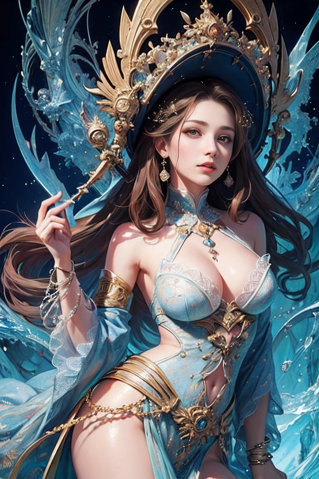 (masterpiece, top quality, best quality, official art, beautiful and aesthetic:1.2), (1girl), extreme detailed,(fractal art:1.3),colorful,highest detailed