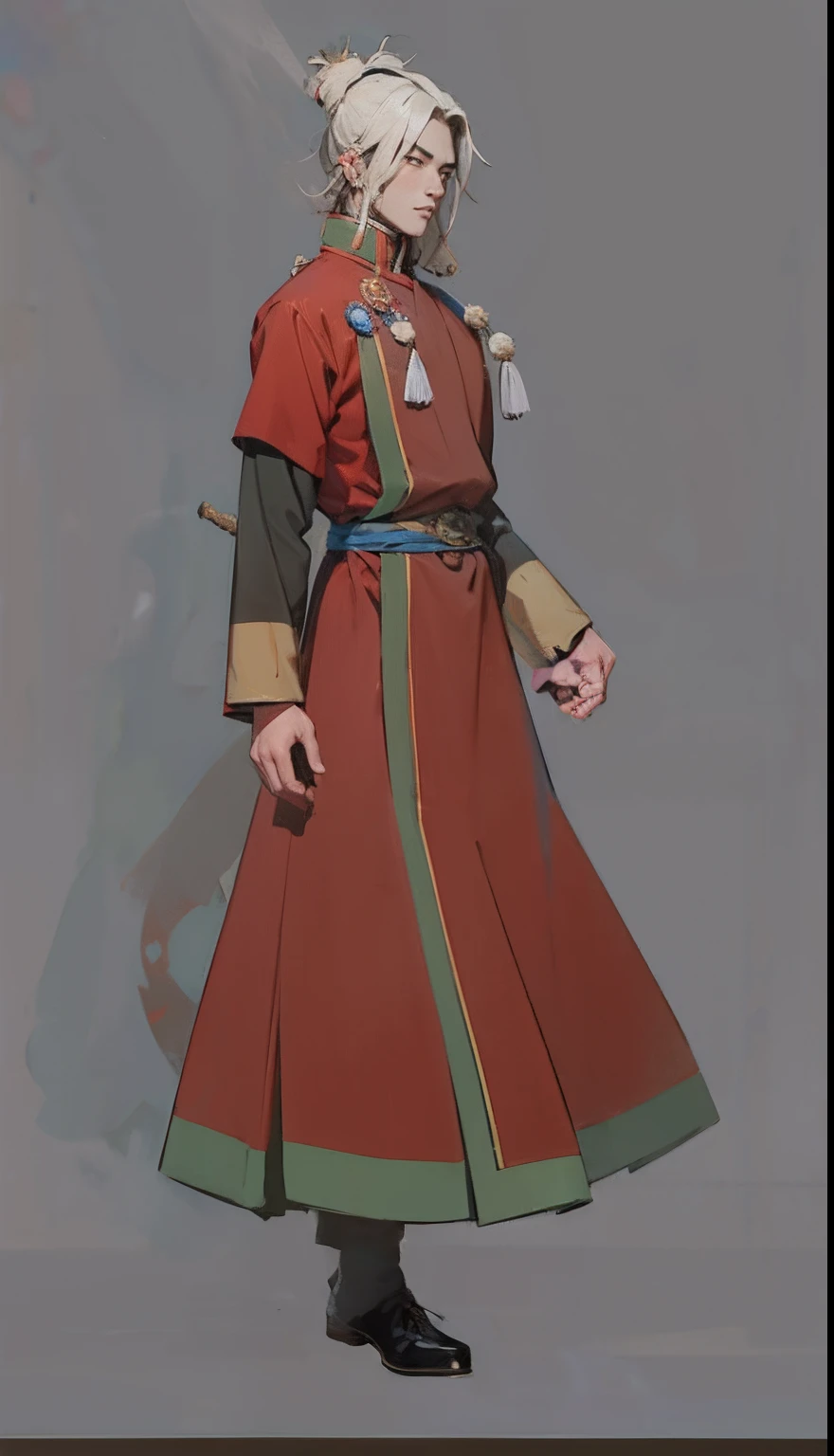 mongolian boy, handsome boy, russia traditional clothing
