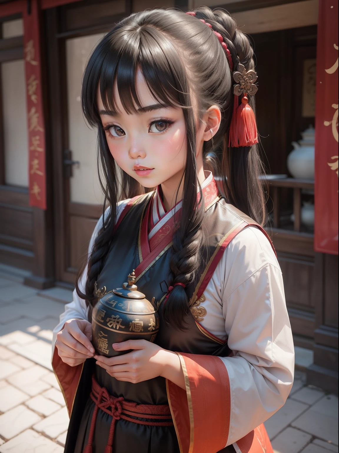 a girl, China, ancient, traditional