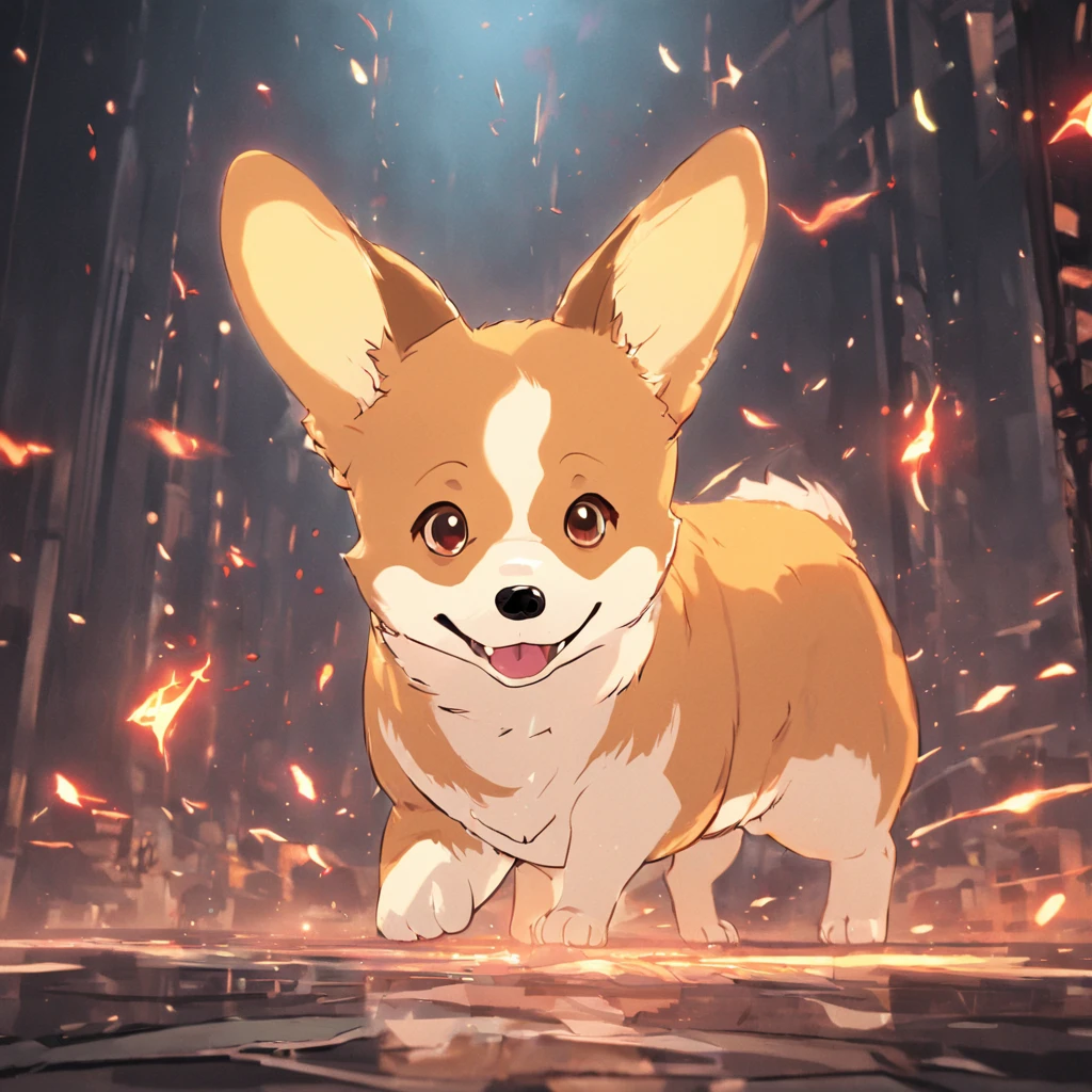 Corgi Chinese illustration movie lighting effects