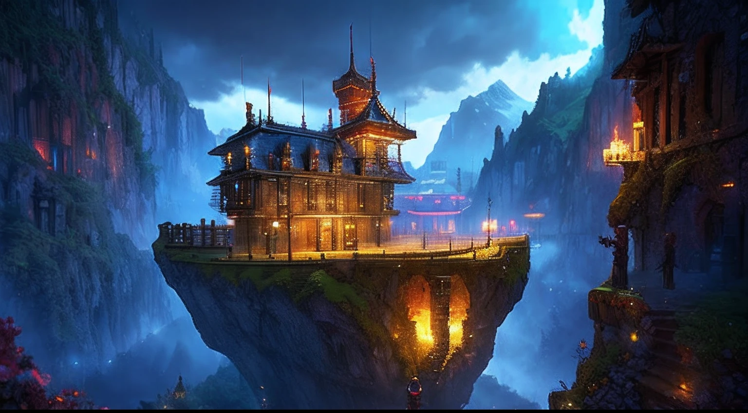 pixel game,scenography,fantastical scenes,hell,magma,gloomy castle,cold shades, Pixel art #pixelart