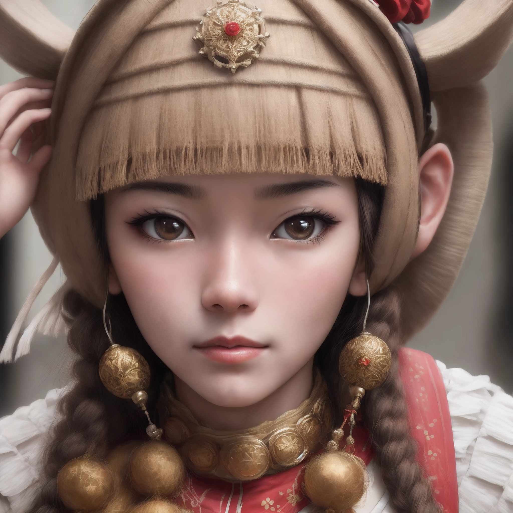 (masterpiece, Highest quality:1.2), One girl, alone,bony body、、Earrings、Jomon Period