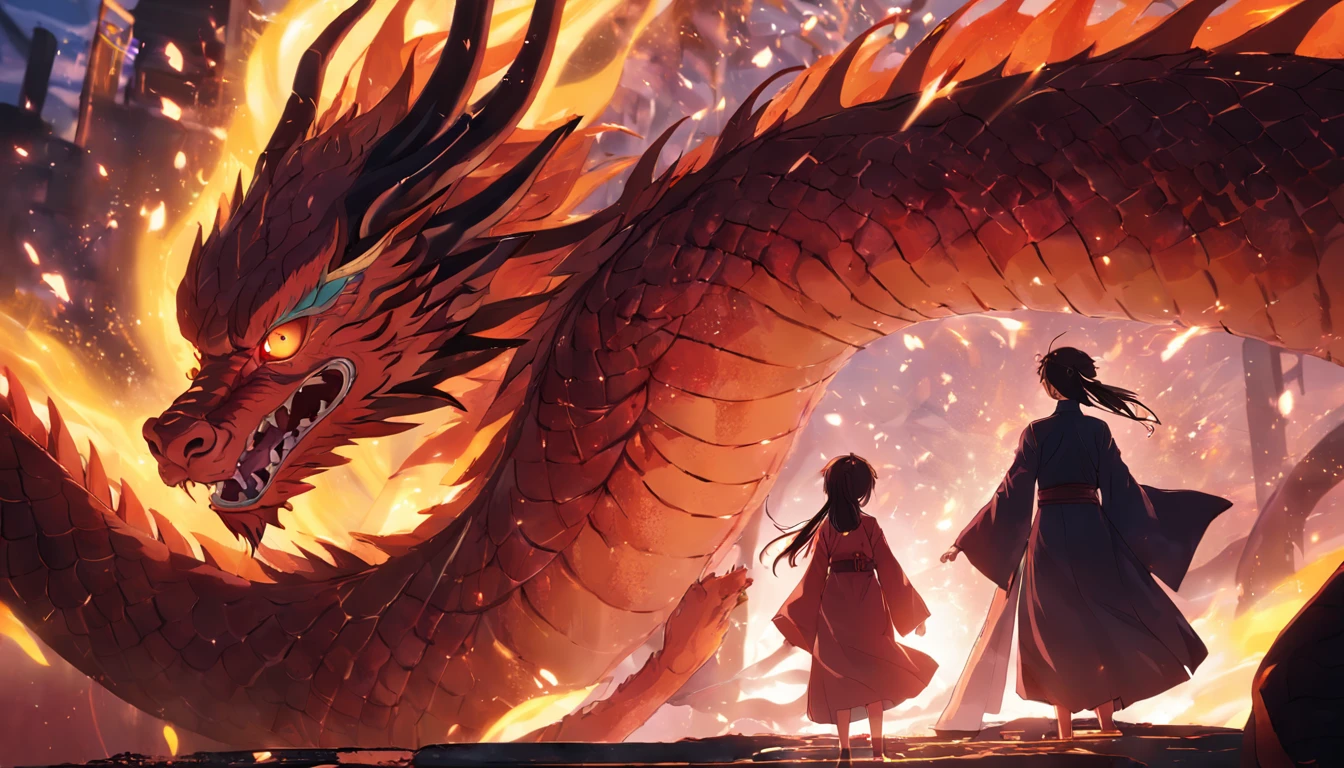 tmasterpiece,best qualityer,cinematic Film still from,brightly,cheerfulness,Soft lighting and warmth,(((chinesedragon)))。