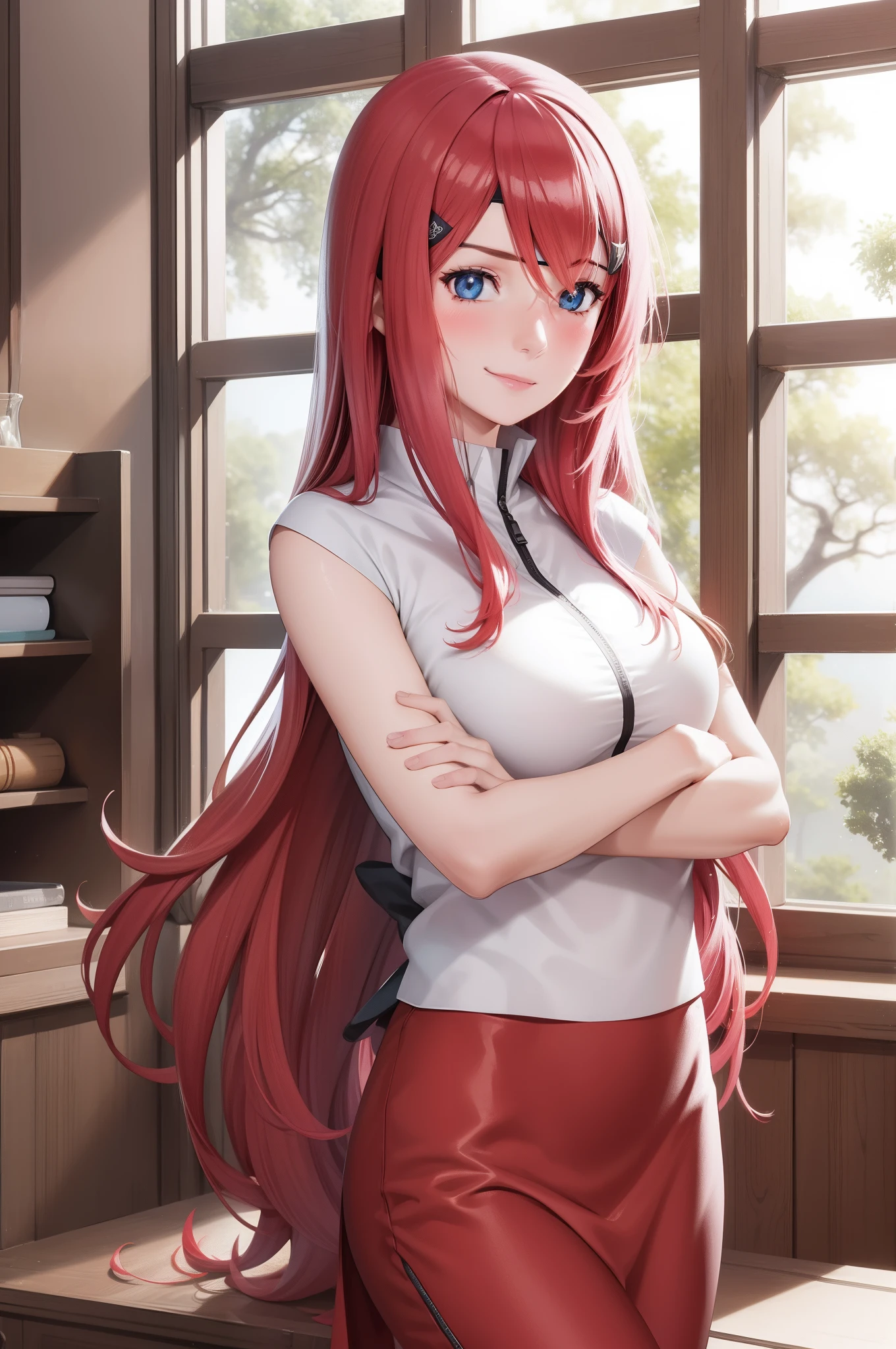 8k,detail,high resolution,beautiful face,cute,Sexy,blush, happy,konoha ninja headband,